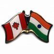 CANADA & INDIA FRIENDSHIP COUNTRY FLAG LAPEL PIN BADGE .. NEW AND IN A PACKAGE