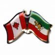 CANADA & IRAN PERSIAN LION OLD FRIENDSHIP COUNTRY FLAG LAPEL PIN BADGE .. NEW AND IN A PACKAGE