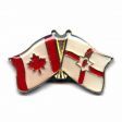 CANADA & NORTHERN IRELAND FRIENDSHIP COUNTRY FLAG LAPEL PIN BADGE .. NEW AND IN A PACKAGE