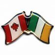 CANADA & IRELAND FRIENDSHIP COUNTRY FLAG LAPEL PIN BADGE .. NEW AND IN A PACKAGE