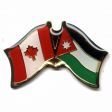 CANADA & JORDAN FRIENDSHIP COUNTRY FLAG LAPEL PIN BADGE .. NEW AND IN A PACKAGE