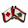 CANADA & LEBANON FRIENDSHIP COUNTRY FLAG LAPEL PIN BADGE .. NEW AND IN A PACKAGE