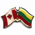 CANADA & LITHUANIA FRIENDSHIP COUNTRY FLAG LAPEL PIN BADGE .. NEW AND IN A PACKAGE