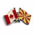 CANADA & MACEDONIA FRIENDSHIP COUNTRY FLAG LAPEL PIN BADGE .. NEW AND IN A PACKAGE