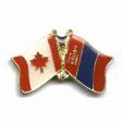 CANADA & MONGOLIA FRIENDSHIP COUNTRY FLAG LAPEL PIN BADGE .. NEW AND IN A PACKAGE