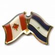 CANADA & NICARAGUA FRIENDSHIP COUNTRY FLAG LAPEL PIN BADGE .. NEW AND IN A PACKAGE