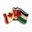 CANADA & PALESTINE FRIENDSHIP COUNTRY FLAG LAPEL PIN BADGE .. NEW AND IN A PACKAGE