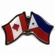 CANADA & PHILIPPINES FRIENDSHIP COUNTRY FLAG LAPEL PIN BADGE .. NEW AND IN A PACKAGE