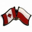 CANADA & POLAND FRIENDSHIP COUNTRY FLAG LAPEL PIN BADGE .. NEW AND IN A PACKAGE