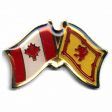 CANADA & SCOTLAND LION RAMPANT FRIENDSHIP COUNTRY FLAG LAPEL PIN BADGE .. NEW AND IN A PACKAGE