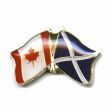CANADA & SCOTLAND ST.ANDREW CROSS FRIENDSHIP COUNTRY FLAG LAPEL PIN BADGE .. NEW AND IN A PACKAGE