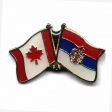 CANADA & SERBIA FRIENDSHIP COUNTRY FLAG LAPEL PIN BADGE .. NEW AND IN A PACKAGE
