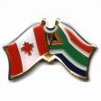 CANADA & SOUTH AFRICA FRIENDSHIP COUNTRY FLAG LAPEL PIN BADGE .. NEW AND IN A PACKAGE