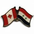 CANADA & SYRIA FRIENDSHIP COUNTRY FLAG LAPEL PIN BADGE .. NEW AND IN A PACKAGE