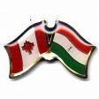 CANADA & TAJIKISTAN FRIENDSHIP COUNTRY FLAG LAPEL PIN BADGE .. NEW AND IN A PACKAGE
