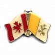 CANADA & VATICAN CITY FRIENDSHIP COUNTRY FLAG LAPEL PIN BADGE .. NEW AND IN A PACKAGE