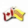CANADA & SOUTH VIETNAM FRIENDSHIP COUNTRY FLAG LAPEL PIN BADGE .. NEW AND IN A PACKAGE