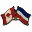 CANADA & YUGOSLAVIA FRIENDSHIP COUNTRY FLAG LAPEL PIN BADGE .. NEW AND IN A PACKAGE