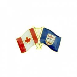 CANADA & ALBERTA FRIENDSHIP COUNTRY FLAG LAPEL PIN BADGE .. NEW AND IN A PACKAGE