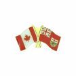 CANADA & MANITOBA FRIENDSHIP COUNTRY FLAG LAPEL PIN BADGE .. NEW AND IN A PACKAGE
