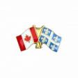 CANADA & QUEBEC FRIENDSHIP COUNTRY FLAG LAPEL PIN BADGE .. NEW AND IN A PACKAGE