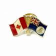 CANADA & CAYMAN ISLANDS FRIENDSHIP COUNTRY FLAG LAPEL PIN BADGE .. NEW AND IN A PACKAGE