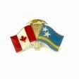 CANADA & CURACAO FRIENDSHIP COUNTRY FLAG LAPEL PIN BADGE .. NEW AND IN A PACKAGE