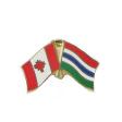 CANADA & GAMBIA FRIENDSHIP COUNTRY FLAG LAPEL PIN BADGE .. NEW AND IN A PACKAGE