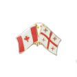 CANADA & GEORGIA FRIENDSHIP COUNTRY FLAG LAPEL PIN BADGE .. NEW AND IN A PACKAGE