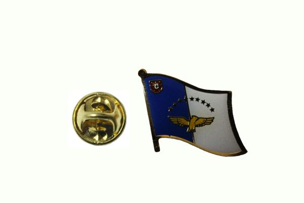 AZORES ACORES NATIONAL COUNTRY FLAG METAL LAPEL PIN BADGE .. .3/4 X 3/4 INCH ... NEW