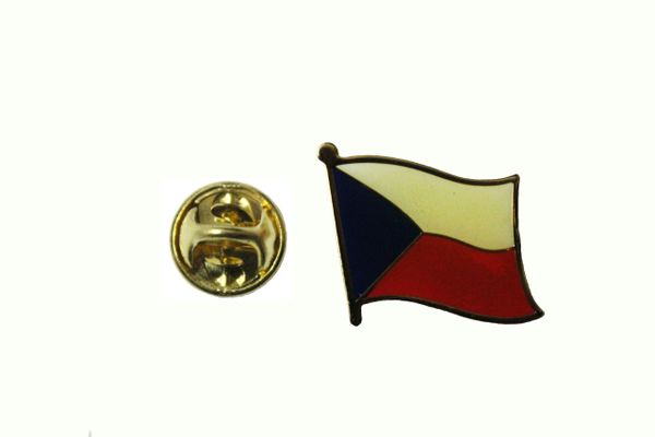 CZECH REPUBLIC NATIONAL COUNTRY FLAG METAL LAPEL PIN BADGE .. 3/4 X 3/4 INCH .. NEW