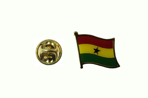 GHANA NATIONAL COUNTRY FLAG METAL LAPEL PIN BADGE .. 3/4 X 3/4 INCH .. NEW