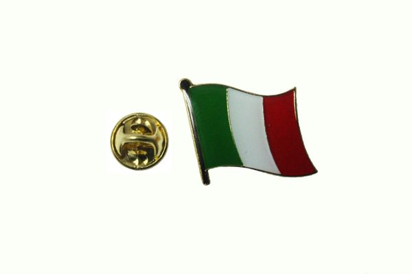 ITALY ITALIA NATIONAL COUNTRY FLAG METAL LAPEL PIN BADGE ... 3/4 X 3/4 INCH .. NEW