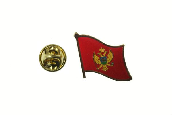 MONTENEGRO NATIONAL COUNTRY FLAG METAL LAPEL PIN BADGE .. 3/4 X 3/4 INCH .. NEW