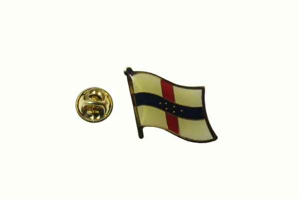 NETHERLANDS ANTILLES NATIONAL COUNTRY FLAG METAL LAPEL PIN BADGE ... 3/4 X 3/4 INCH .. NEW