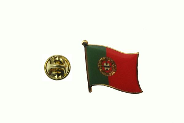 PORTUGAL NATIONAL COUNTRY FLAG METAL LAPEL PIN BADGE .. 3/4 X 3/4 INCH .. NEW