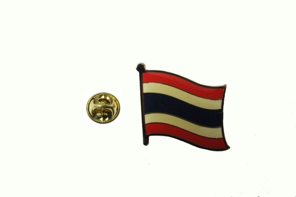 THAILAND NATIONAL COUNTRY FLAG METAL LAPEL PIN BADGE .. 3/4 X 3/4 INCH .. NEW