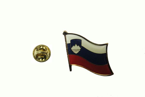 SLOVENIA NATIONAL COUNTRY FLAG METAL PIN BADGE .. 3/4 X 3/4 INCH .. NEW
