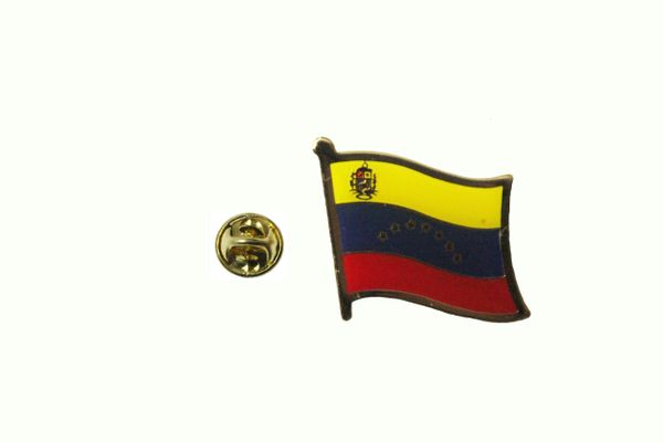 VENEZUELA 7 STARS NATIONAL COUNTRY FLAG METAL LAPEL PIN BADGE .. 3/4 X 3/4 INCH .. NEW