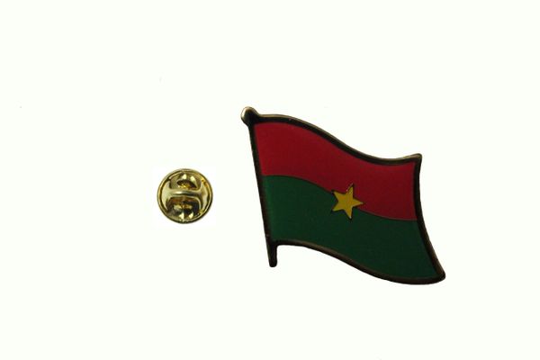 BURKINA FASO NATIONAL COUNTRY FLAG LAPEL PIN BADGE