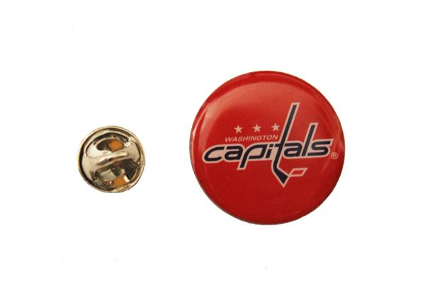 WASHINGTON CAPITALS NHL Hockey Logo Round 1" Inch METAL LAPEL PIN BADGE