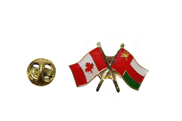 CANADA & OMAN Friendship Country Flags LAPEL PIN BADGE