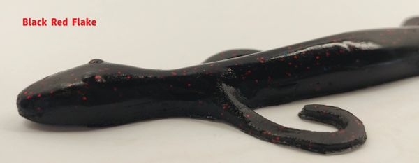 Lizard 8" - Black Red Flake #75