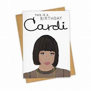 Cardi B Birthday Card