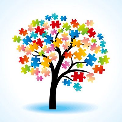 #tree with puzzle pieces as leaves # autism tree #ASD tree #Autism spectrum disorder tree #autism tree #knowledge about autism grows from a seed of thought #ASD confidence #BC kids