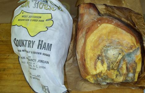 ham inside a plastic bag