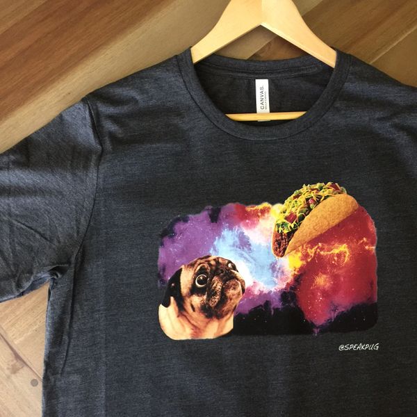 Pug Taco -Women's Teeshirt- Choose Pug Color