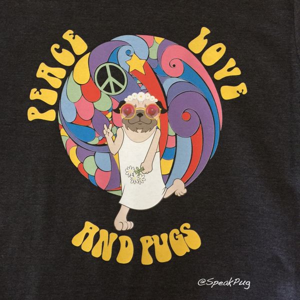 Peace Love and Pugs (Women's Tees)