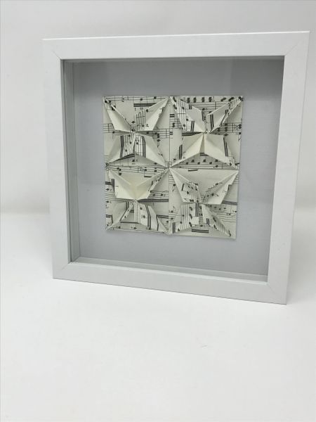 Medium frame - folded music paper squares