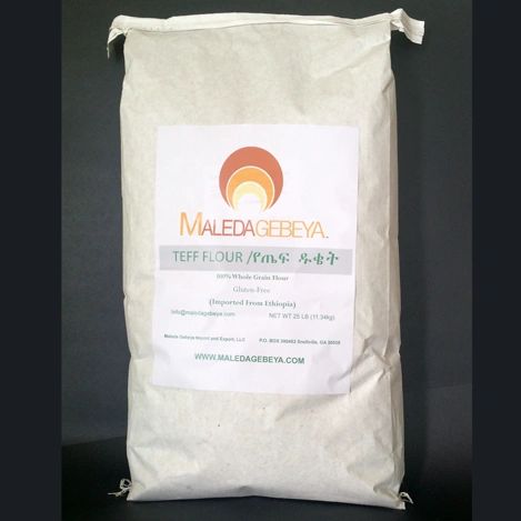 BROWN TEFF FLOUR - 25LB BAG